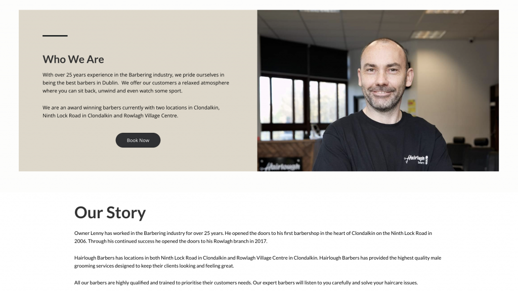 Who We Are Page Design