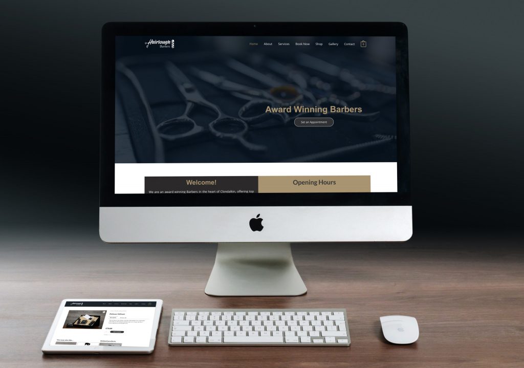Hairlough Barbers Website Desktop Size